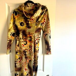 IPSE GAZEBO TURTHELENECK MIDI DRESS, Size 1(S)